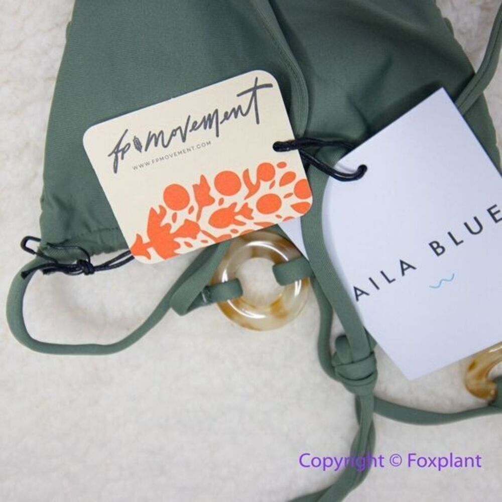 NEW Aila Blue Free People Soraya‎ Bikini Top, green, size L - Picture 10 of 10